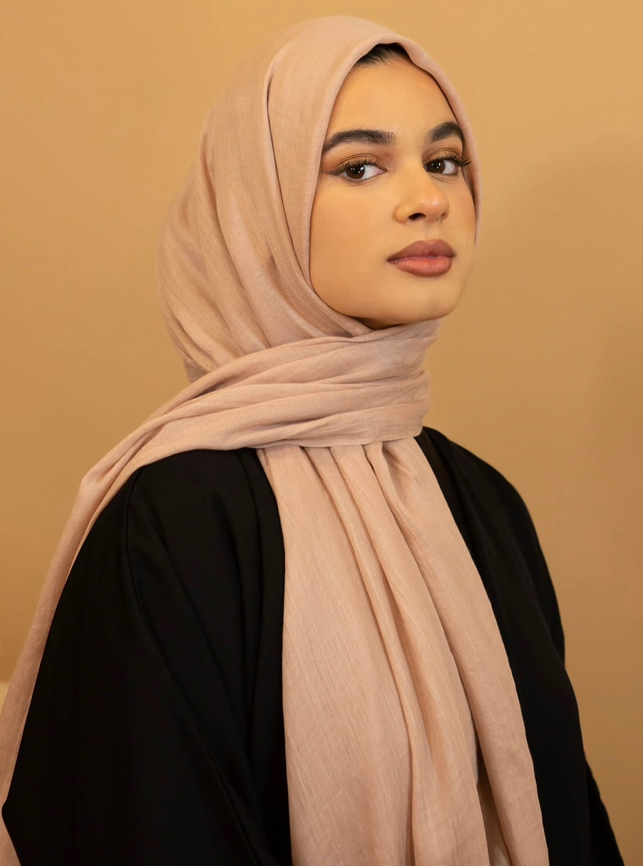 Aaliya Collections Cotton Hijab - Nude
