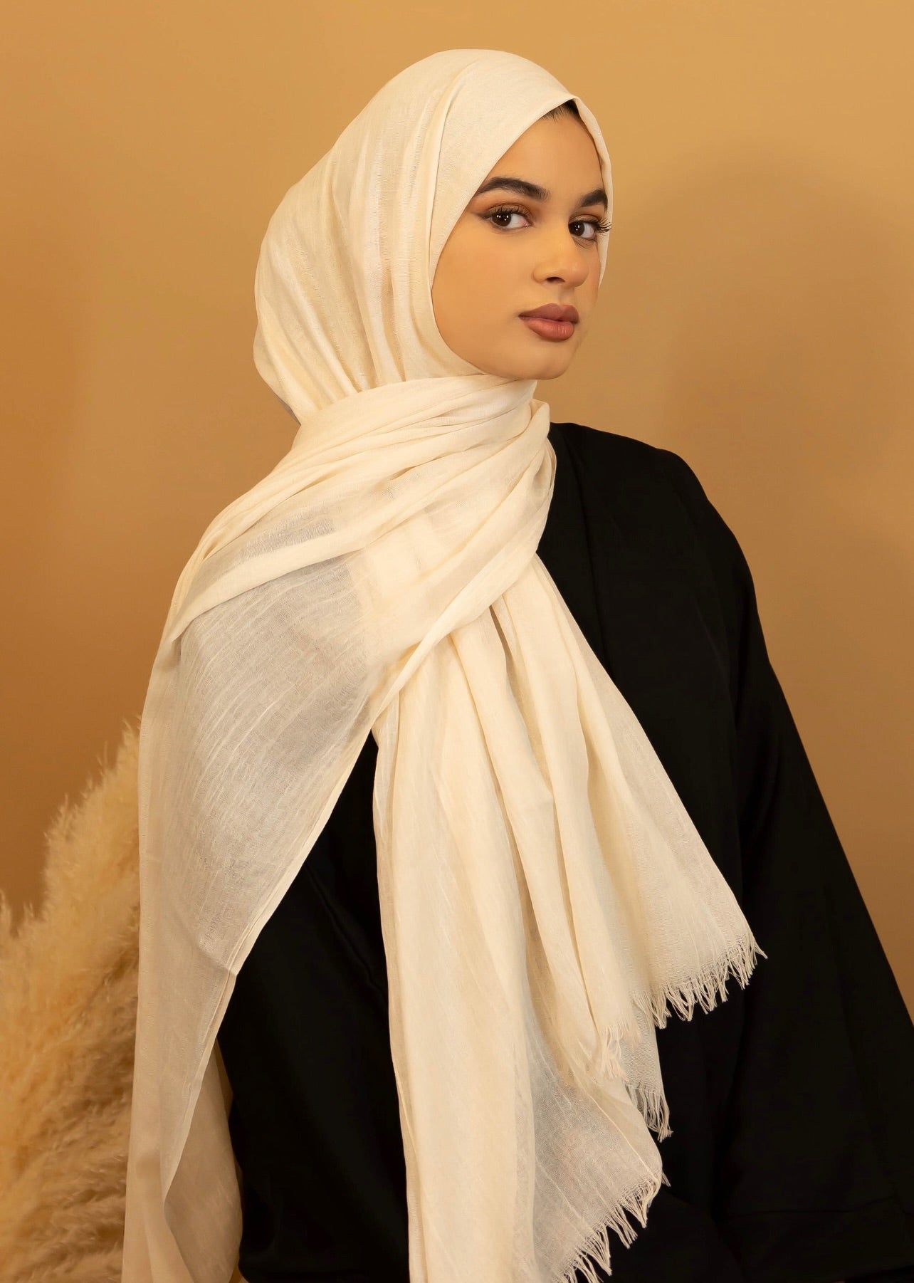 Aaliya Collections Cotton Hijab - White