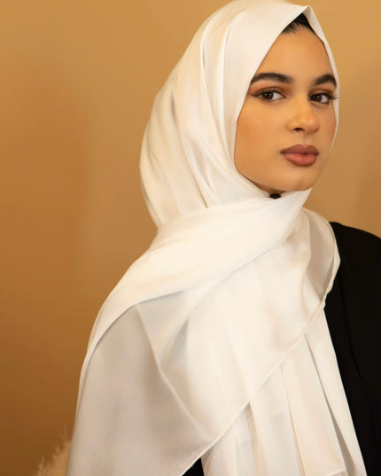 Aaliya Collections Rayon Hijab - White