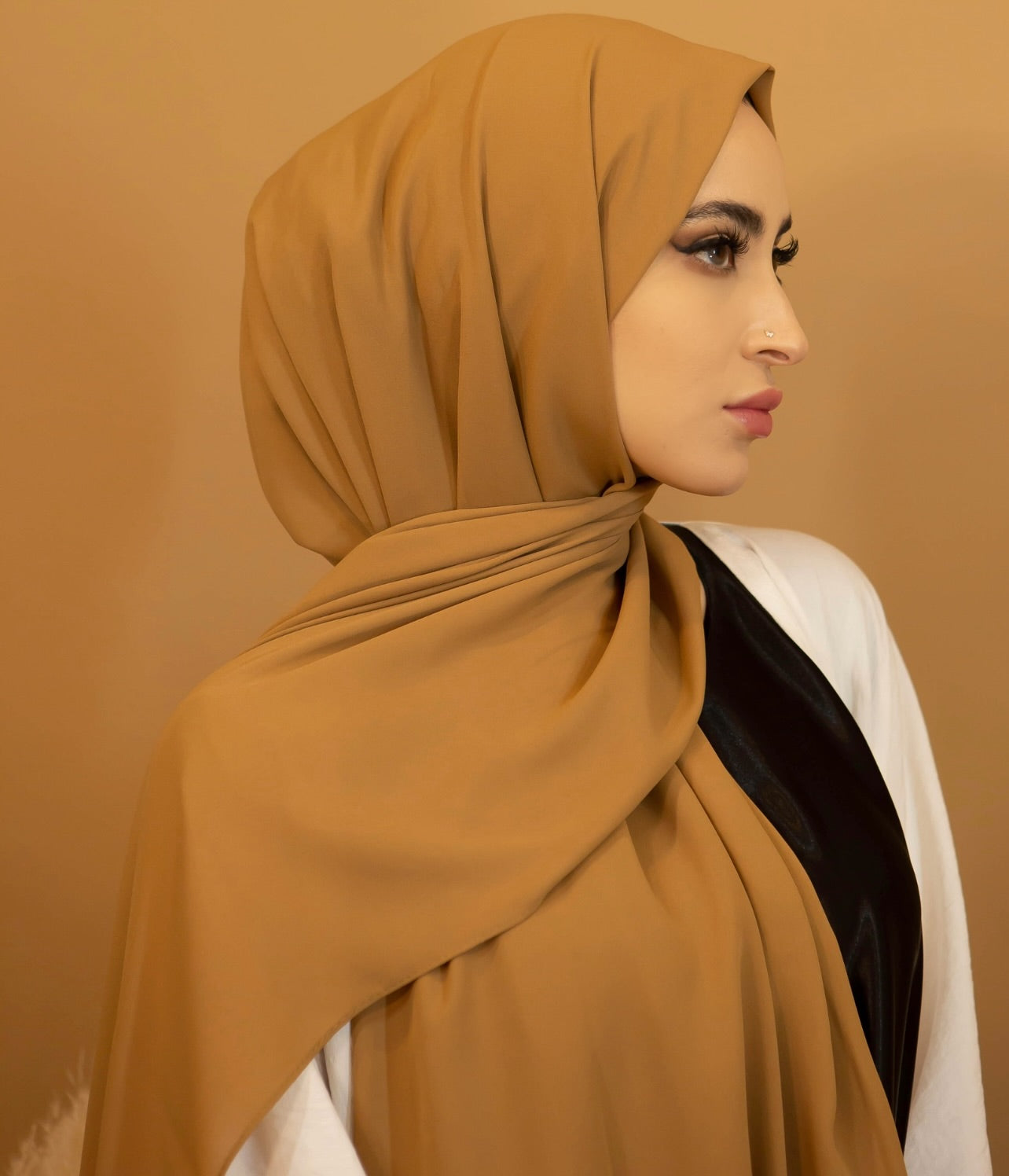 Aaliya Collections Premium Georgette Hijab - Camel
