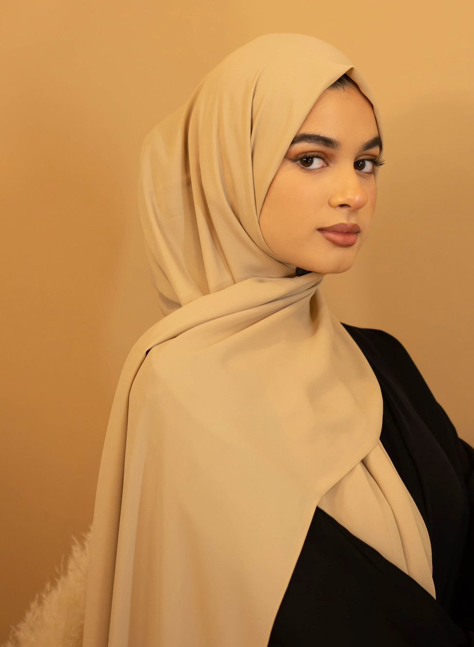Aaliya Collections Premium Georgette Hijab - Beige
