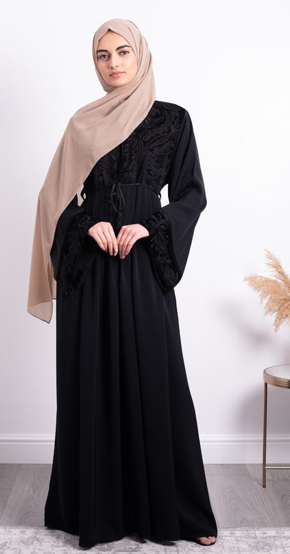 Aaliya Collections Mia Velvet Embroidered Abaya