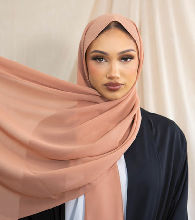 Chiffon Hijab - Peach