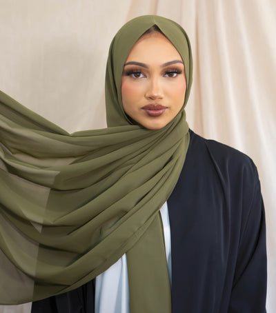 Chiffon Hijab - Khaki
