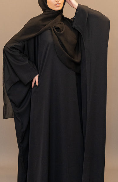 Aaliya Collections Everyday Black Farasha With Matching Hijab