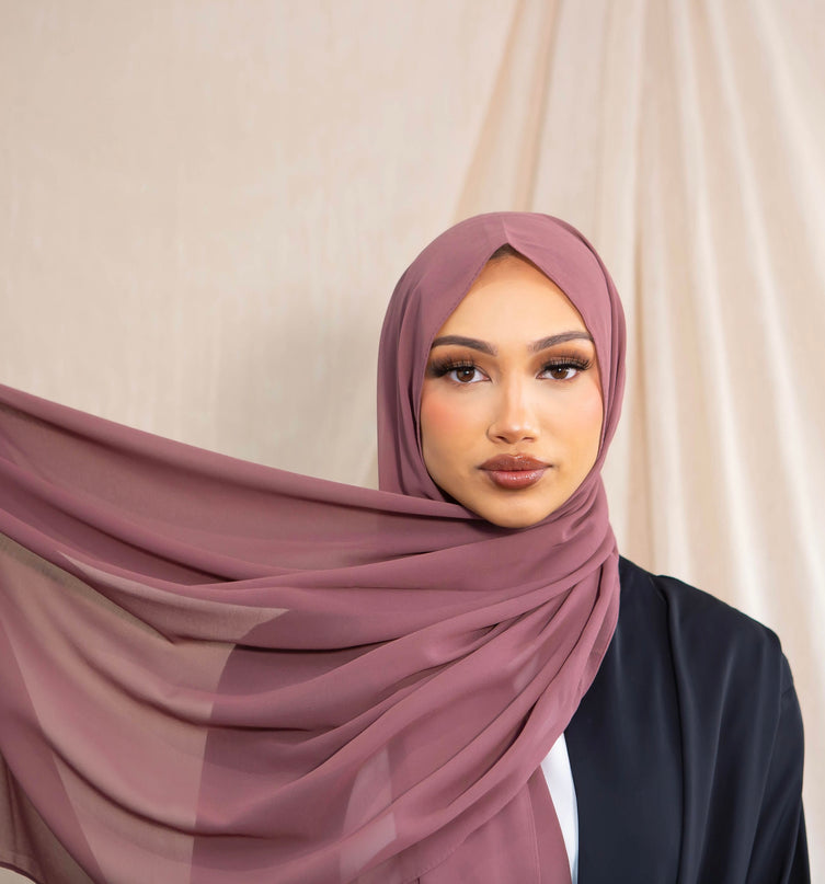 Chiffon Hijab -  Mauve