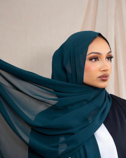 Chiffon Hijab - Bottle Green
