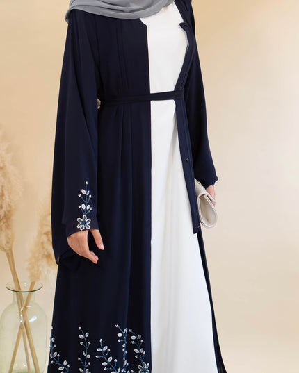 Ava Navy Georgette Abaya 