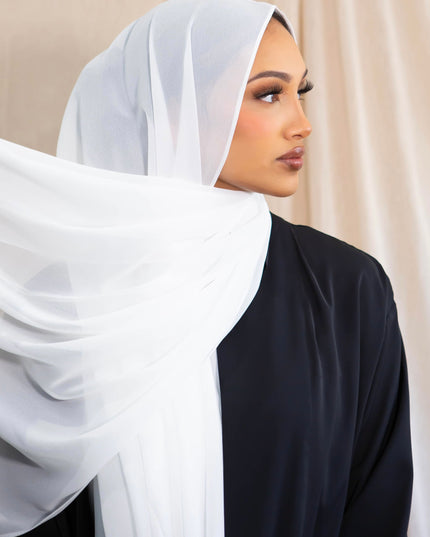 Chiffon Hijab - White