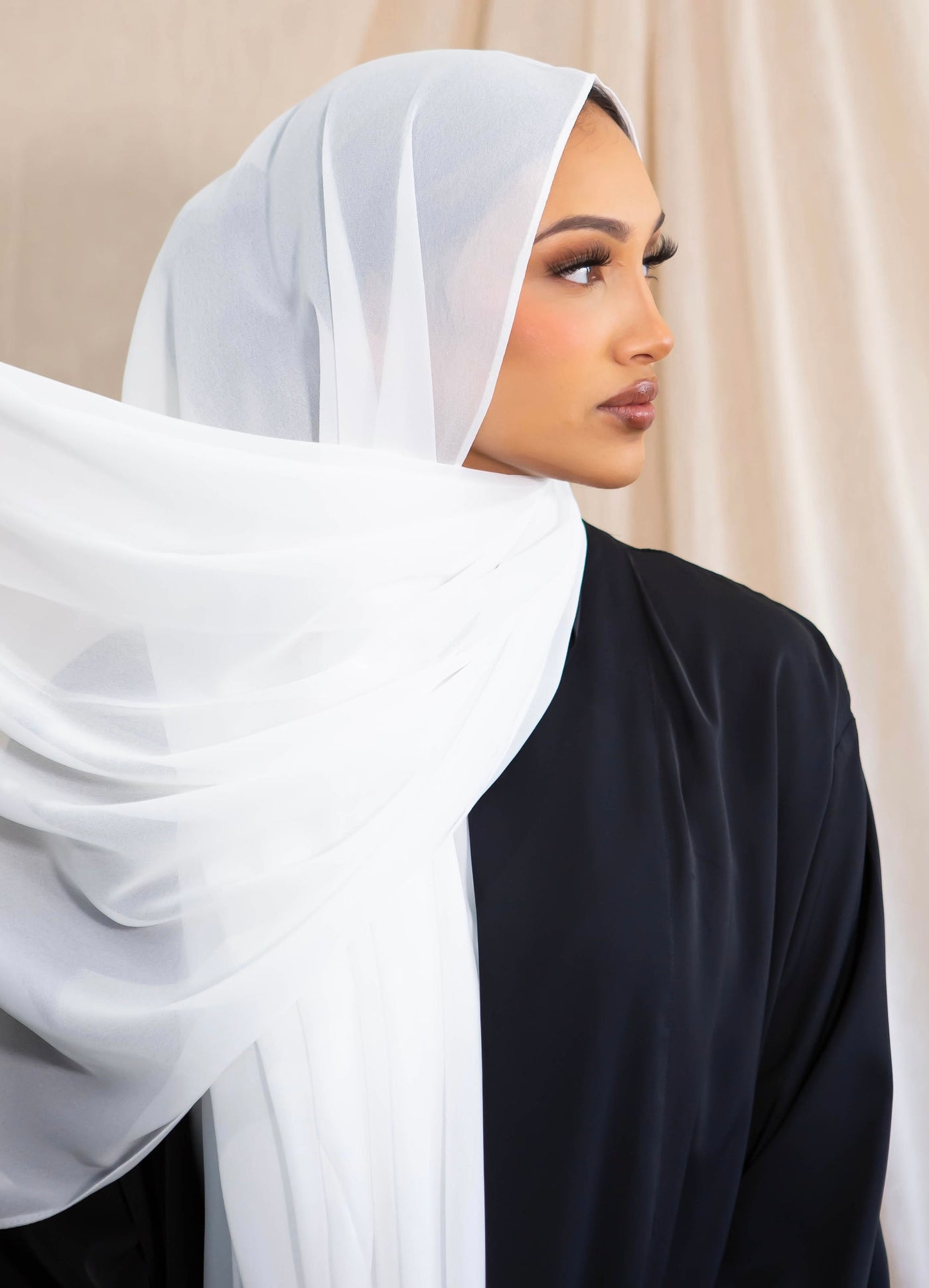 Chiffon Hijab - White