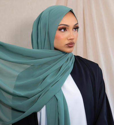 Chiffon Hijab -  Jade Green