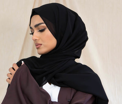 Chiffon Hijab - Classic Black