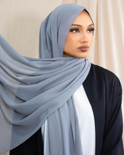 Chiffon Hijab - Grey