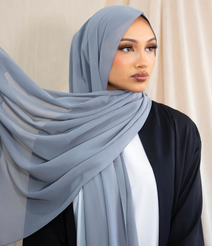 Chiffon Hijab - Grey