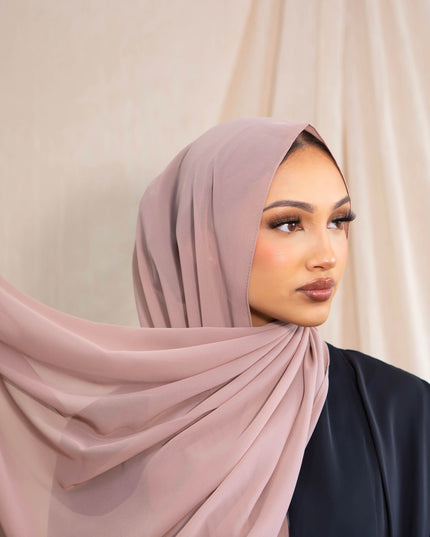 Chiffon Hijab - Dusky Pink
