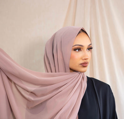 Chiffon Hijab - Dusky Pink