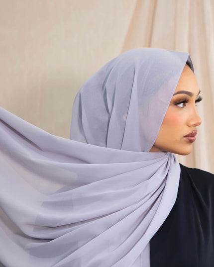 Chiffon Hijab - Light Grey