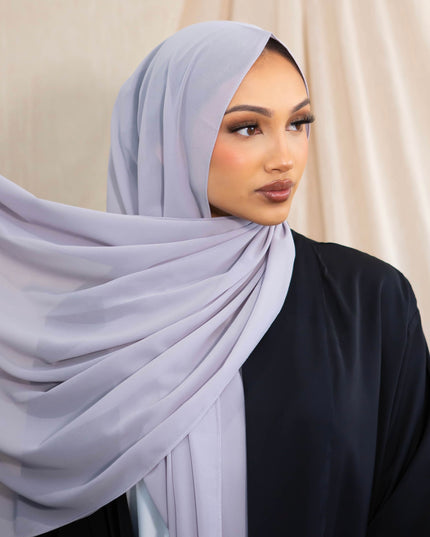 Chiffon Hijab - Light Grey