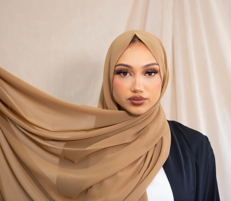 Chiffon Hijab - Camel