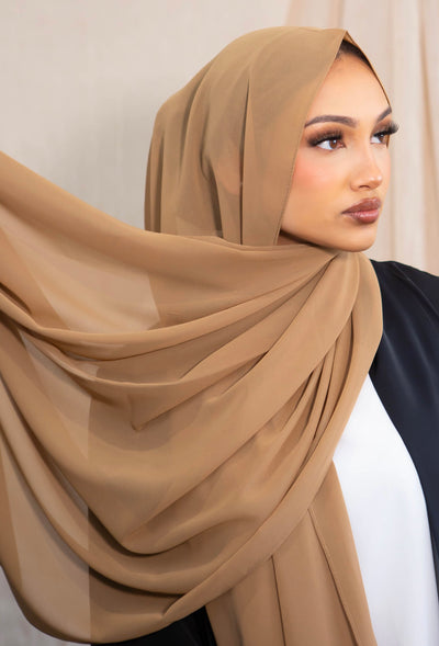 Chiffon Hijab - Camel