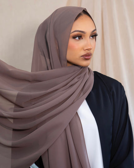 Chiffon Hijab - Coffee Brown