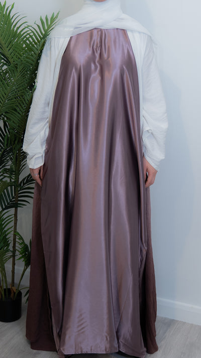 Aaliya Collections Satin Mauve Sleeveless Slip Dress