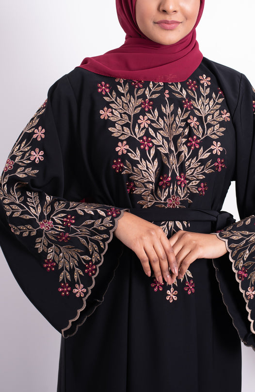 Aaliya Collections Rimsha Floral Abaya