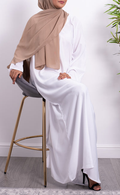 Aaliya Collections White Full Sleeve Slip Dress